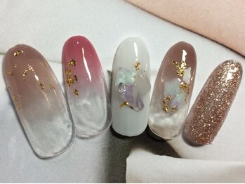 ネイルサロン リリオ(Nail Salon Ririo)/シェル金箔アートネイル