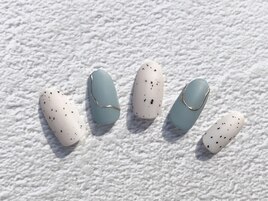 ミラー×ダルメシアンネイル