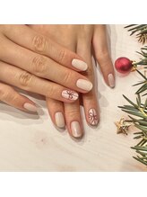 フィオーレ(fiore)/シンプルクリスマスネイル 薄葉