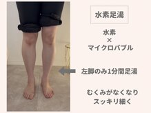 足先の冷え、むくみを改善しスッキリ美脚に♪短時間でこの変化◎