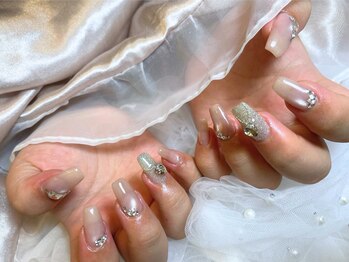 《ペールトーンハートnail》