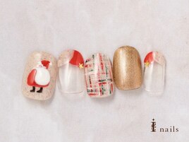 クリスマスサンタネイル