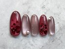 バレンタインネイル