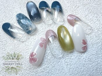 シェリードール(SHERRY DOLL)の写真/シンプル～アート、季節の定額デザインまで◎カラーリング豊富でトレンドネイルが叶う♪初めての方も◎