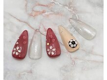ジェー エス シー ネイル(J.S.C.nail)/サッカーネイル/サンプル/桜