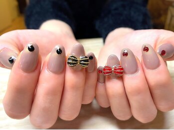 アミュリー ネイル アトリエ(Amury nail atelier)/リボン くすみカラー ブライダル