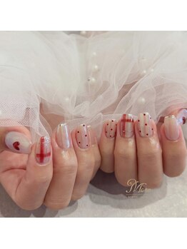 ハート×チェック×ドット