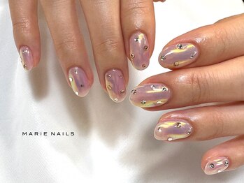 マリーネイルズ 表参道店(MARIE NAILS)/定額¥8,800 オーロラ 0204a