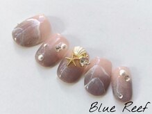 ネイルアンドまつげエクステ ブルーリーフ 四谷三丁目店(Blue Reef)/グラデーション波ネイル