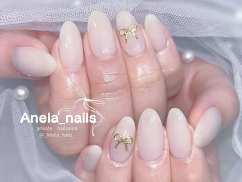 アネラ ネイルズ(Anela_nails)/うる艶ワンカラー+パーツ