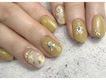 ジェルネイルサロンエー(gelnail salon A’)/ミモザネイル/シェル/大人女子