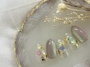 縦グラ　シェル　金箔