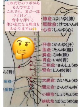 ツボミ(tubomi)/背中のツボの図