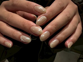 フィロンネイル 武蔵小杉店(filonnail)/ワンカラー+オーロラ・ミラー