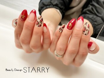 スターリー(STARRY)/レオパード フレンチ 赤