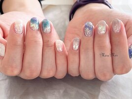 夏の花火ネイル