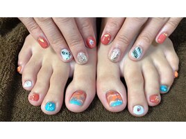 【フット・ハンド】夏ネイル