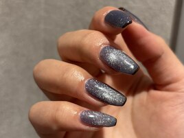 ネイビーマグネットネイル