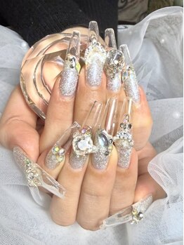 シャンネイル(SHAN Nail)の写真/推し活応援nail♪【スカルプアート10本¥13,000】《持ち込みOK★》旅行/ライブ/ドレスに合うネイルも◎