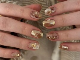 ブラウン ホワイト ニュアンス