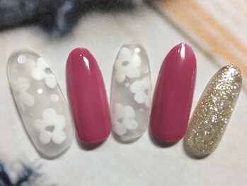 ネイルサロン リリオ(Nail Salon Ririo)/ガーリー×フラワーマットネイル