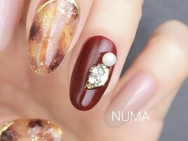 ボルドーの美フォルムネイル