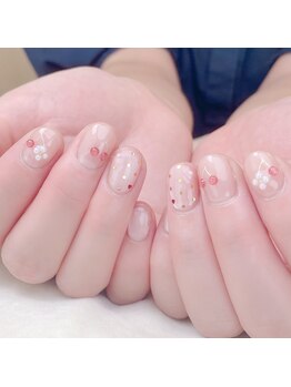 ピオニーネイル(peony nail)/6月新作　さくらんぼネイル