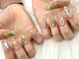 【木村】春の大理石ネイル