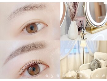 アリュージョン 橿原八木店(allusion)の写真/未来の眉毛とまつげまで大切にした丁寧な施術♪ ナチュラル眉&まつげパーマで "やりすぎない”を大切に♪