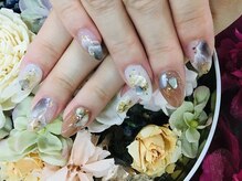 ネイルルーム 千美(room)/ニュアンスネイルシェルストーン