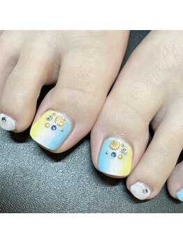 ネイルージュ 梅ヶ丘店(Nailouge)/縦グラサマーネイル☆
