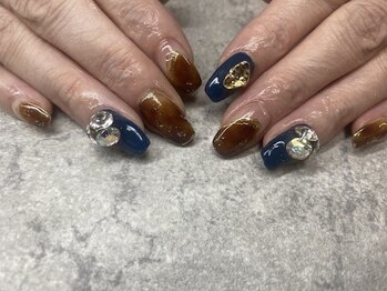 ネイルサロンファストネイルプラス 新宿店(FAST NAIL PLUS)/2024秋ネイル【べっこうネイル】