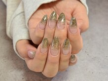 ネイルサロン プルミエール(Premiere)/ゴールドラメグラスカルプ