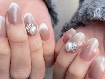 マグネットネイル、フレンチ風