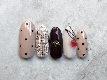 バレンタインネイル