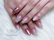 リコ(LIKO)/ピンク×シルバーネイル