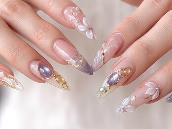 nail salon SyiSyu 中崎町店【シシュ】パラジェル/長さだし/フィルインの写真/デザインは好きだけど、長さが揃ってなくて満足できない方へ。ジェルでの長さ出し1本~対応★