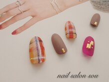 ソウ 難波店 nail salon Sou/カラフルブランケットnail