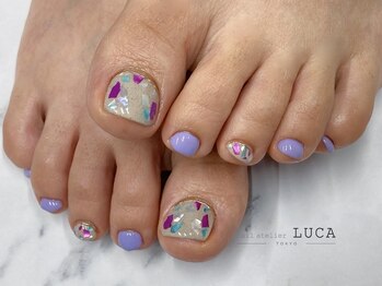 ネイルアトリエルカ(nail atelier LUCA)/W-915　大人可愛いシェルネイル