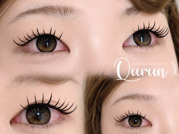 クルン 大阪 御幣島(Qurun)の写真/丁寧なカウンセリングで華やかなお目元に！フラットラッシュでボリュームを演出♪