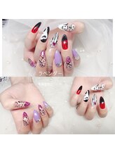 ラベンダー(Lavender)/ハロウィンネイル☆持ち画像OK