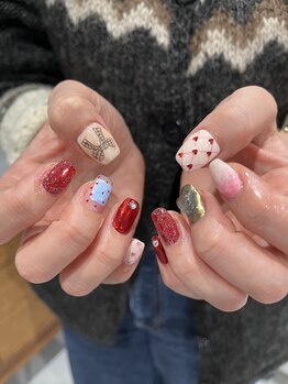 ガーリーバレンタインネイル☆