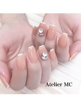 アトリエ エムシー 新富町(Atelier MC)/ワンカラー指先ホワイトライン