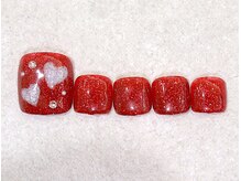 リノ ネイル(Rino nail)/9月の新作　白ハート　709n4