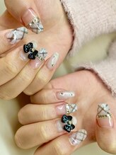 ハニーインダハウス 綱島店(honey in da house)/ブラックリボン×チェック