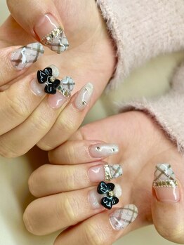 ハニーインダハウス 綱島店(honey in da house)/ブラックリボン×チェック