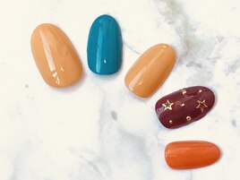 こっくりニュアンスカラーネイル