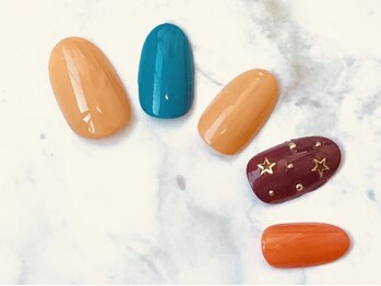 ネイルズアリー 立川店(Nails ally)/こっくりニュアンスカラーネイル