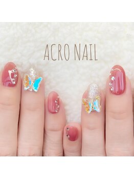 アクロネイル アンド アイ(ACRO NAIL&EYE)/蝶々ネイル