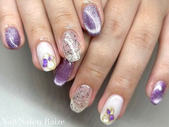 ライズ 本町店(Raize)/むらさきネイル/シェル